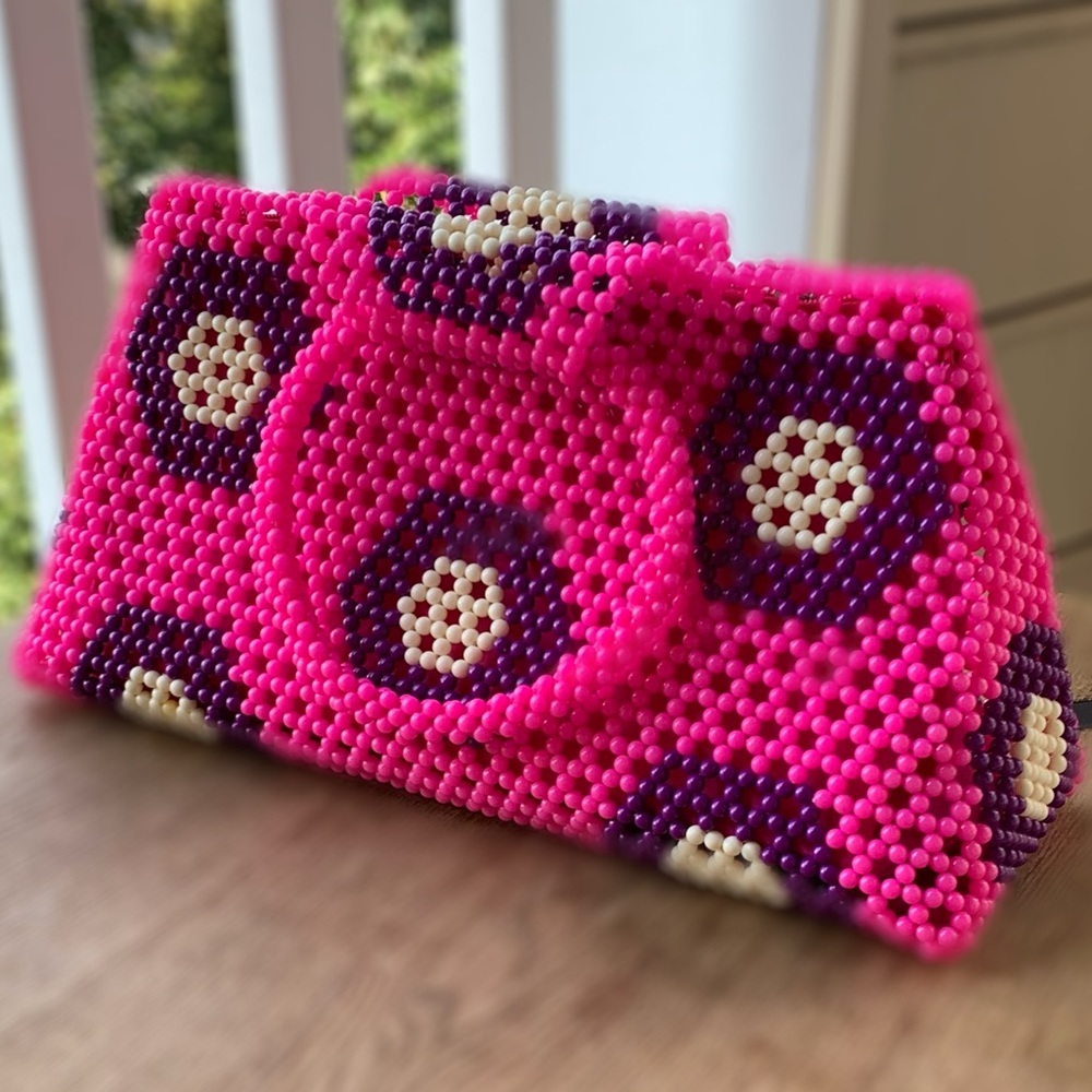 SHEBBAH HANDMADE BEADED HANDBAG - Picture 2 of 5